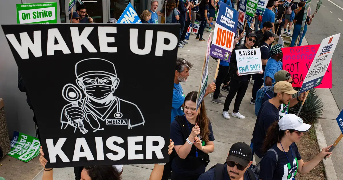 Days before strike begins , Kaiser fires legal salvo to break up nurses alliance