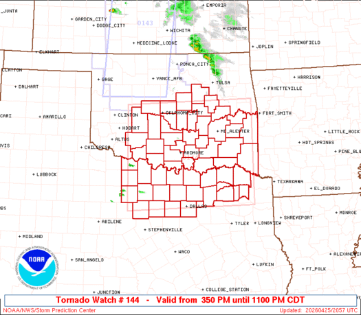 SPC Tornado Watch 144