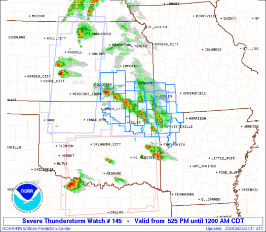 SPC Severe Thunderstorm Watch 145