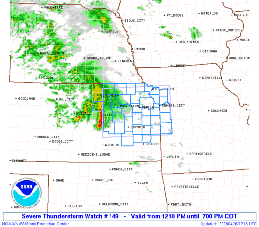 SPC Severe Thunderstorm Watch 149