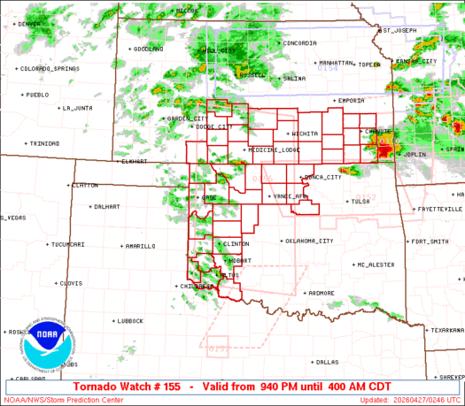 SPC Tornado Watch 155