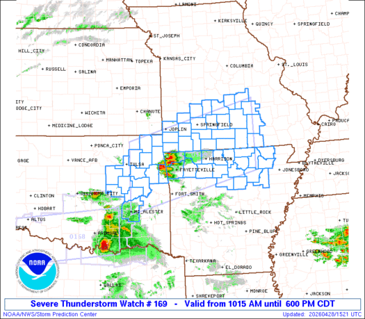 SPC Severe Thunderstorm Watch 169