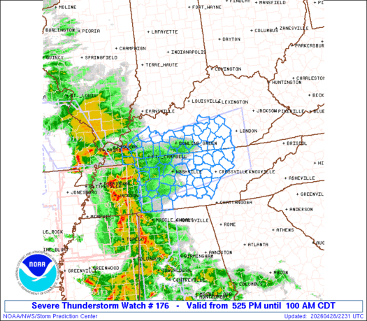 SPC Severe Thunderstorm Watch 176