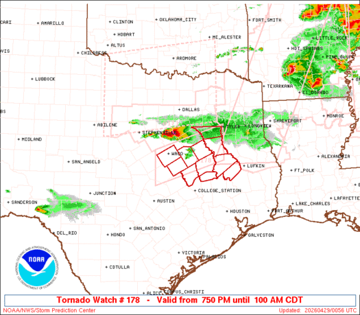 SPC Tornado Watch 178