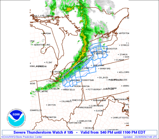 SPC Severe Thunderstorm Watch 195