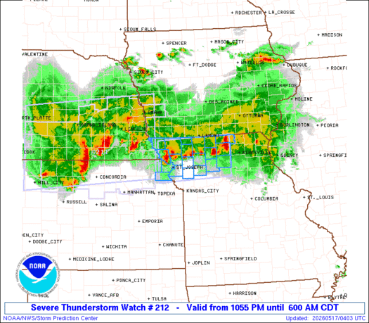 SPC Severe Thunderstorm Watch 212