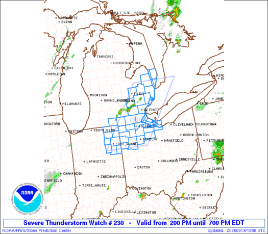 SPC Severe Thunderstorm Watch 230