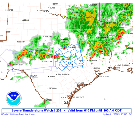 SPC Severe Thunderstorm Watch 233