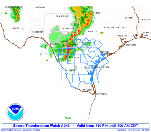 SPC Severe Thunderstorm Watch 245