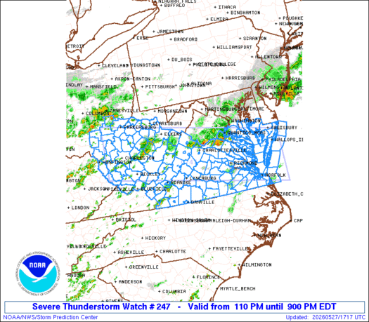 SPC Severe Thunderstorm Watch 247 Status Reports