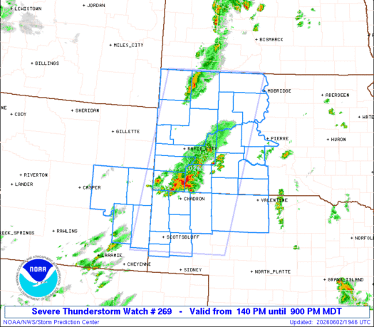 SPC Severe Thunderstorm Watch 269