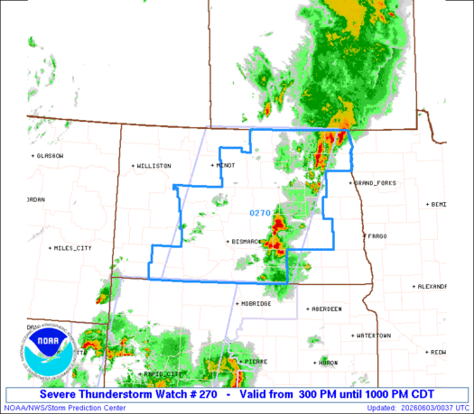 SPC Severe Thunderstorm Watch 270