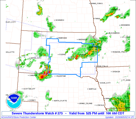 SPC Severe Thunderstorm Watch 273