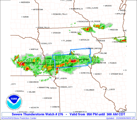 SPC Severe Thunderstorm Watch 276
