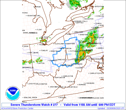 SPC Severe Thunderstorm Watch 277
