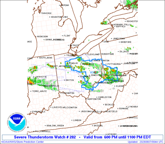 SPC Severe Thunderstorm Watch 282