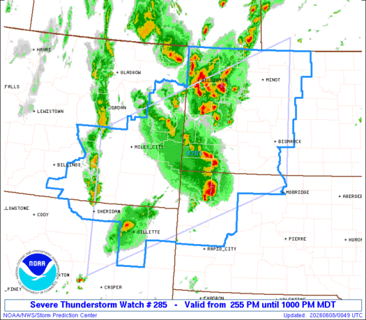 SPC PDS Severe Thunderstorm Watch 285