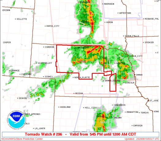 SPC Tornado Watch 296