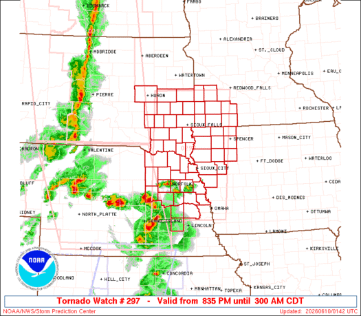 SPC Tornado Watch 297