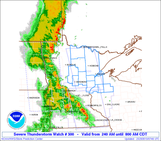 SPC Severe Thunderstorm Watch 300