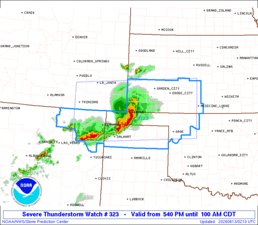 SPC Severe Thunderstorm Watch 323