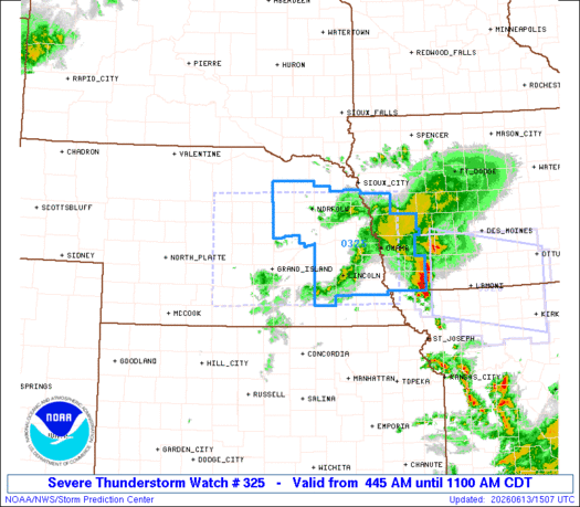 SPC Severe Thunderstorm Watch 325
