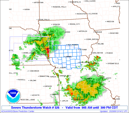 SPC Severe Thunderstorm Watch 326 Status Reports
