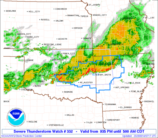 SPC Severe Thunderstorm Watch 332