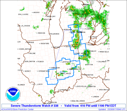 SPC Severe Thunderstorm Watch 338