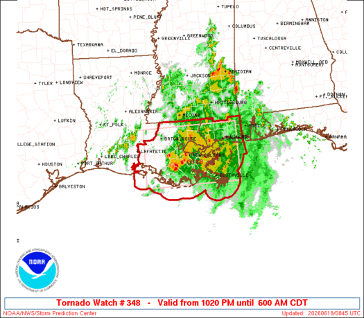 SPC Tornado Watch 348