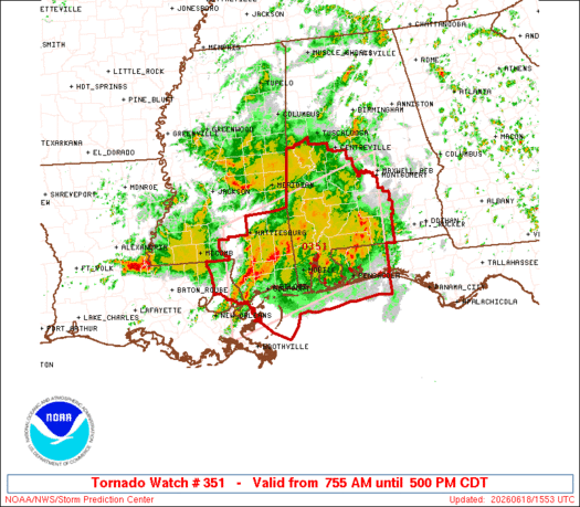 SPC Tornado Watch 351