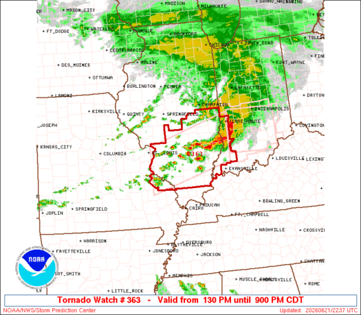 SPC Tornado Watch 363