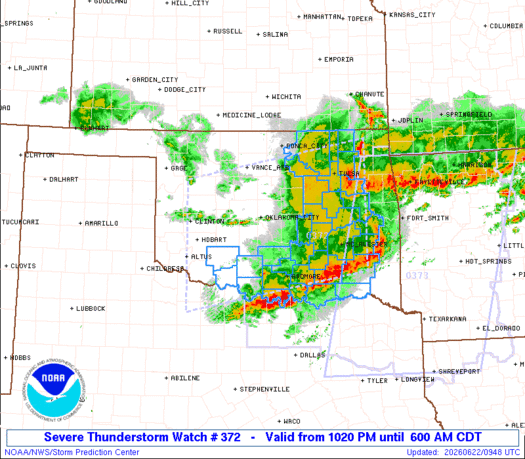 SPC Severe Thunderstorm Watch 372 Status Reports