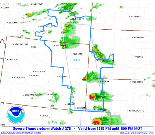 SPC Severe Thunderstorm Watch 376