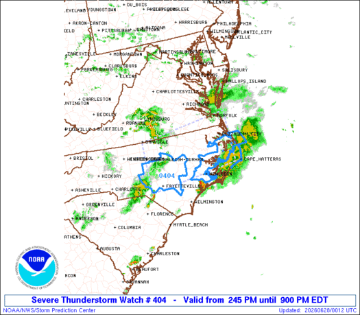 SPC Severe Thunderstorm Watch 404