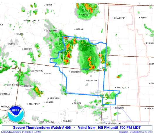 SPC Severe Thunderstorm Watch 405