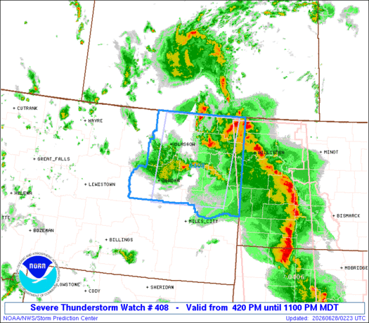 SPC Severe Thunderstorm Watch 408
