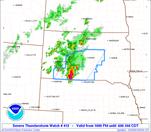 SPC Severe Thunderstorm Watch 412