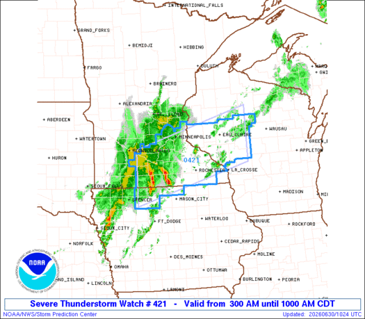 SPC Severe Thunderstorm Watch 421