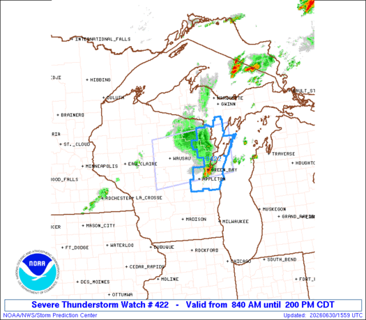 SPC Severe Thunderstorm Watch 422