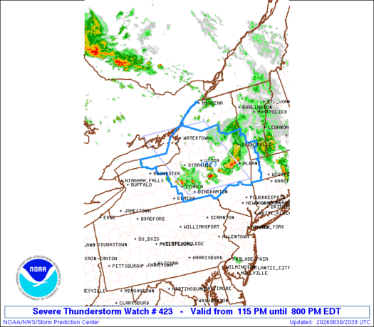 SPC Severe Thunderstorm Watch 423 Status Reports