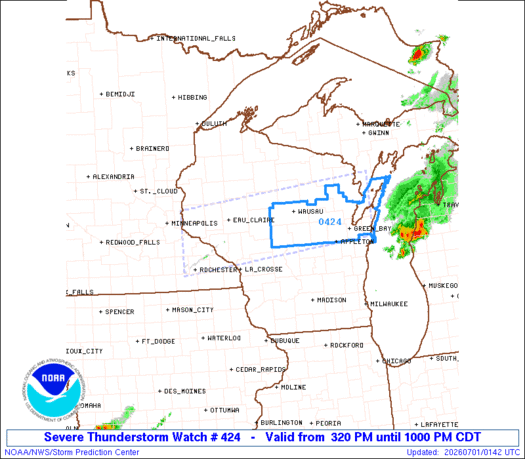 SPC Severe Thunderstorm Watch 424