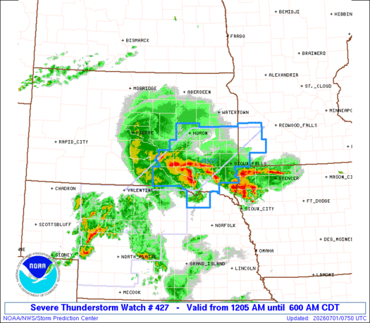 SPC Severe Thunderstorm Watch 427