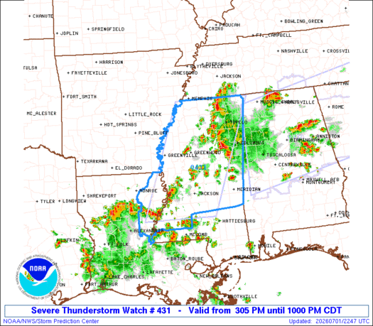 SPC Severe Thunderstorm Watch 431