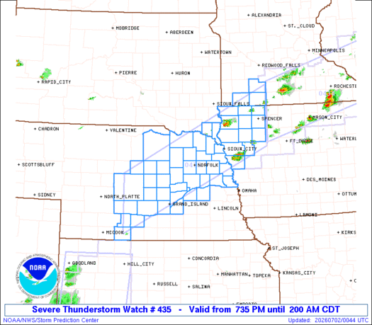 SPC Severe Thunderstorm Watch 435