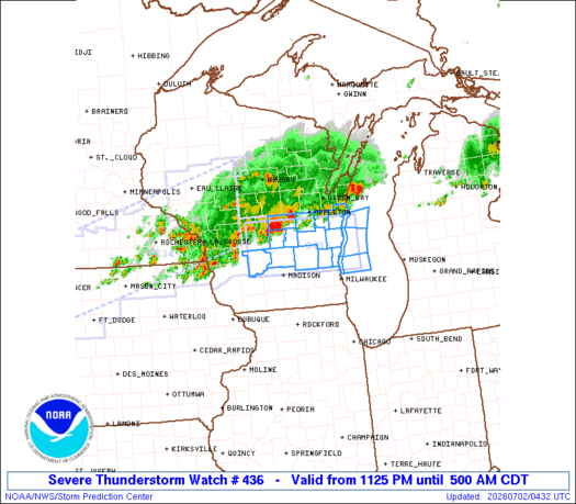 SPC Severe Thunderstorm Watch 436