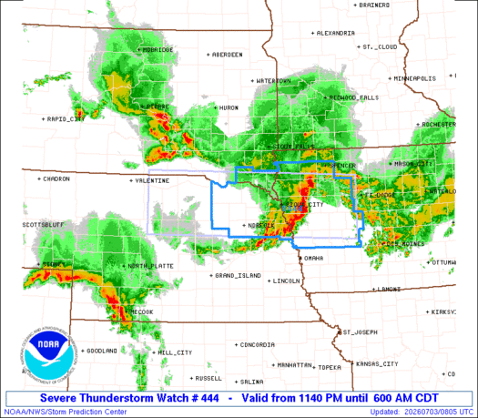 SPC Severe Thunderstorm Watch 444