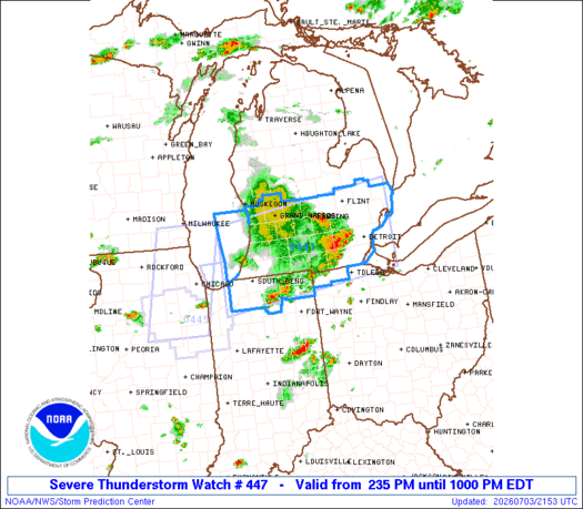 SPC Severe Thunderstorm Watch 447