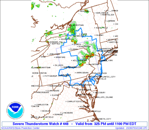 SPC Severe Thunderstorm Watch 448