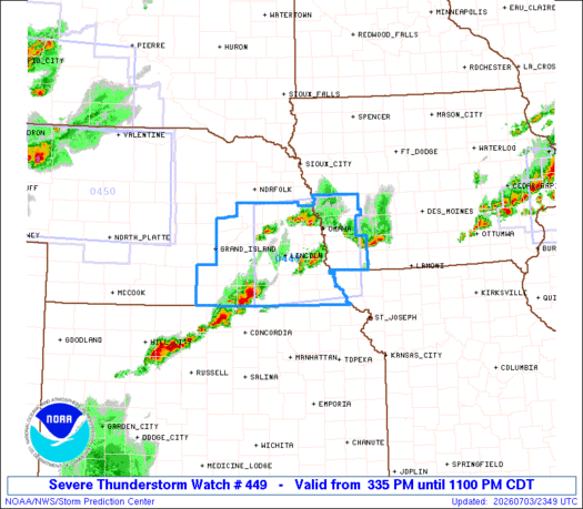 SPC Severe Thunderstorm Watch 449
